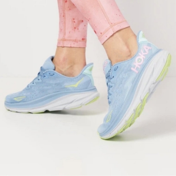 Hoka One One Clifton 9 Athletic Shoes Size 7.5B Sky Blue - Picture 7 of 17